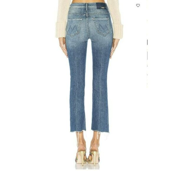 Mother The Insider Crop Step Chew Better When It's Wrong Distressed Jeans 25 - Picture 2 of 16